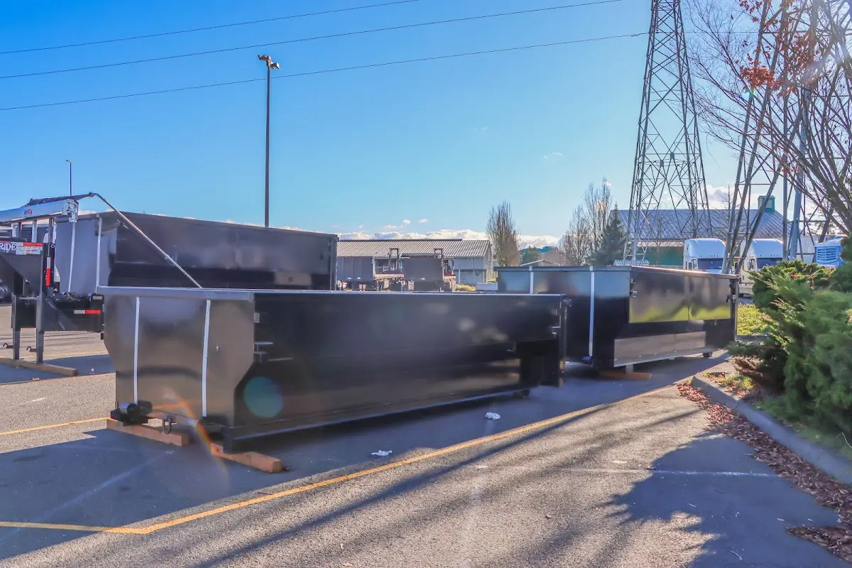 Roll-off dumpster ready for waste disposal at job site for Cleanout Dumpster Rental in Sierra Vista Southeast